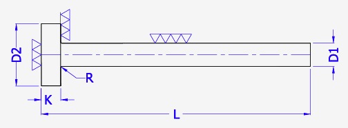 Expulsor cabeza cilindrica nitrurado
